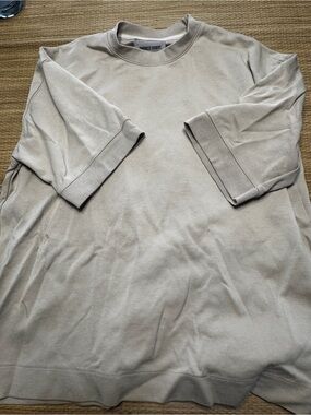 Y2K Men's amongst others Oversized Crewneck Shirt in Light Beige